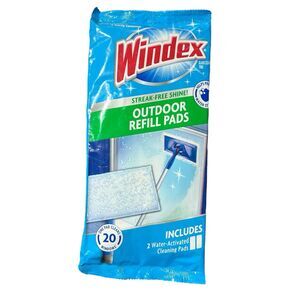 Windex Outdoor Refill Pads 2 Count (1 Pack) Window Glass Cleaner BRAND NEW